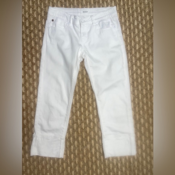 Lot 2 Pc Hudson CPSIA 2008 Cuff Hem Jeans Girls Sz 10 & Tractr White Blouse Sz L - Picture 5 of 8